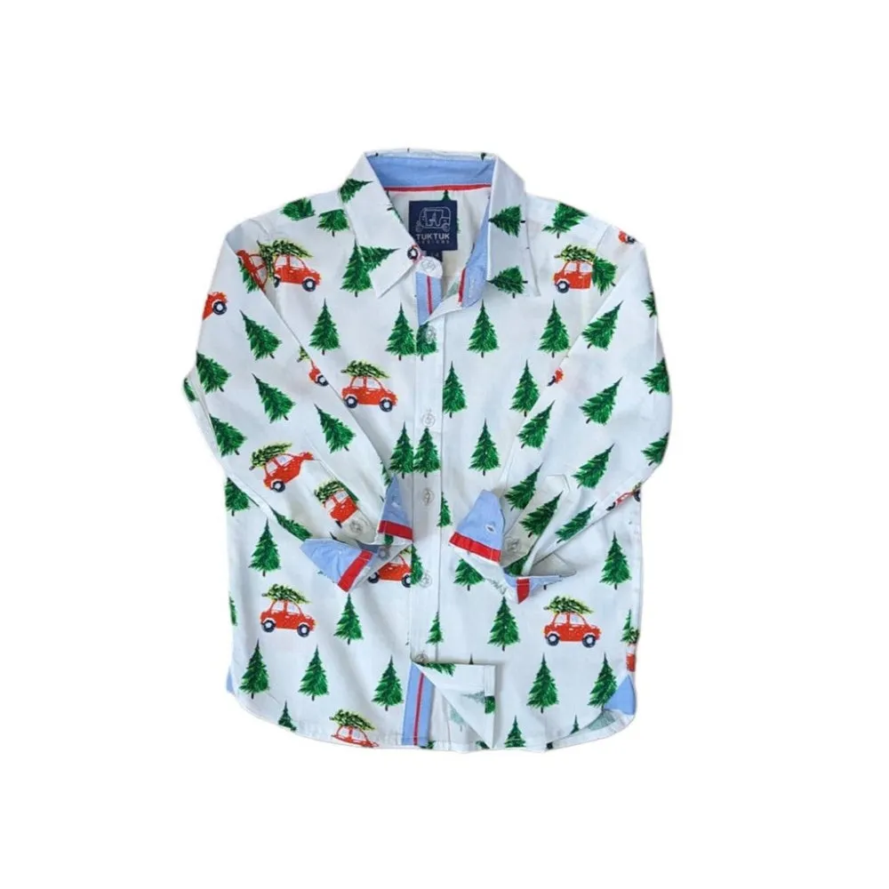 Bringing Home the Tree Shirt