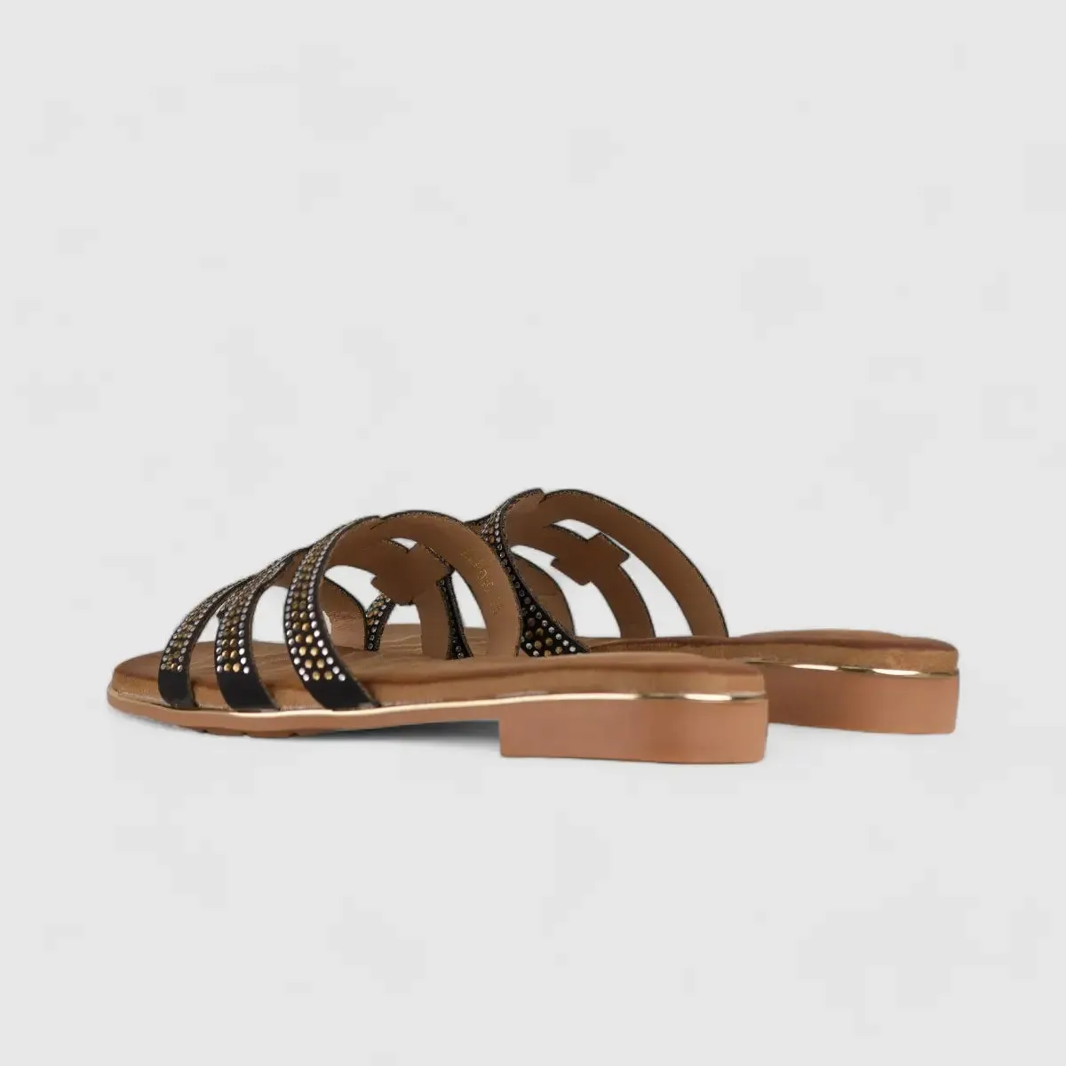 Bulbul Flat Bling Sandal Black HAR010