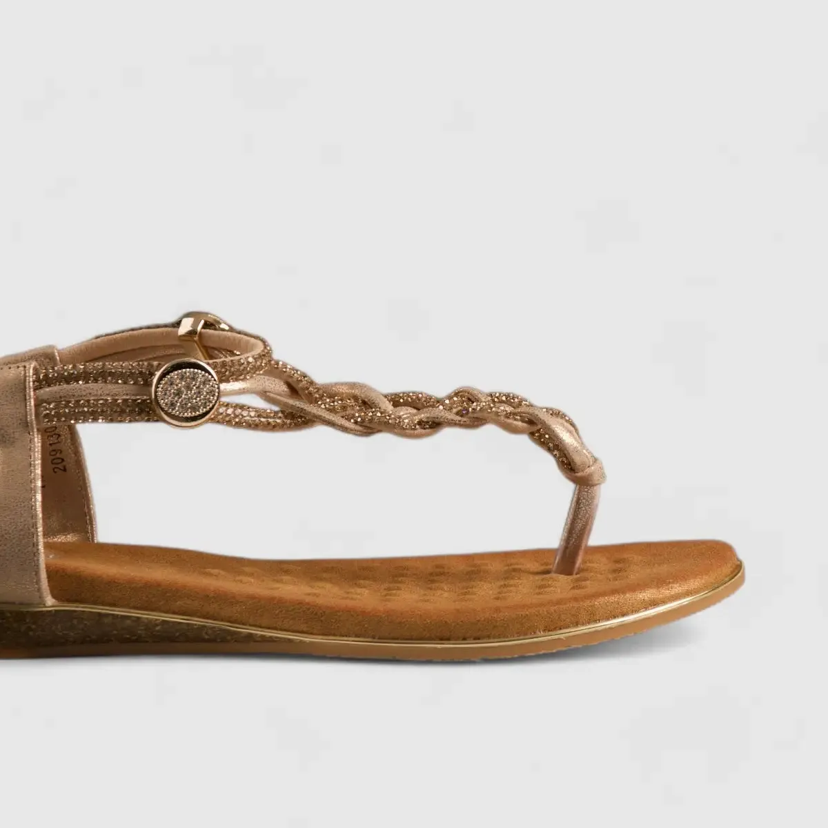 Bulbul Flat Bling Thong Sandal Beige HAR011