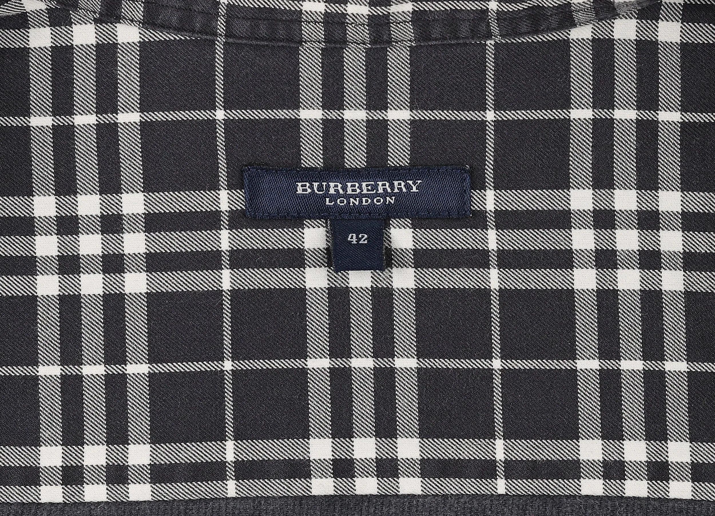 Burberry Button Down Corduroy Shirt - Black - L