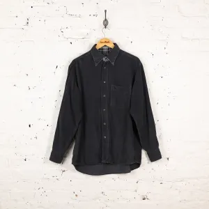 Burberry Button Down Corduroy Shirt - Black - L
