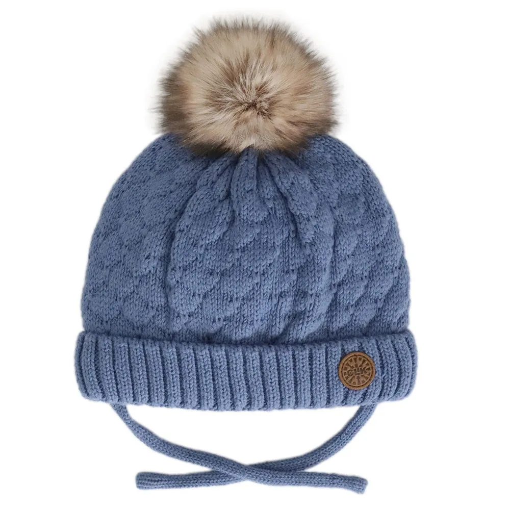 Calikids W2301 Cotton Knit Pompom Hat