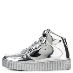 Cape Robbin Polo-5 Silver Sneakers Silver