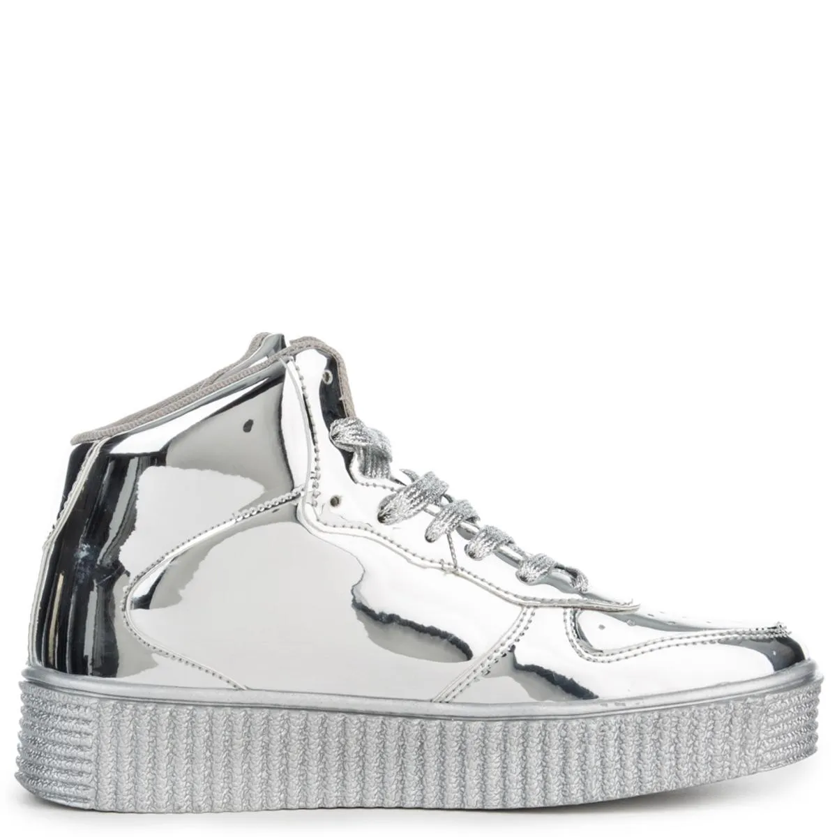 Cape Robbin Polo-5 Silver Sneakers Silver