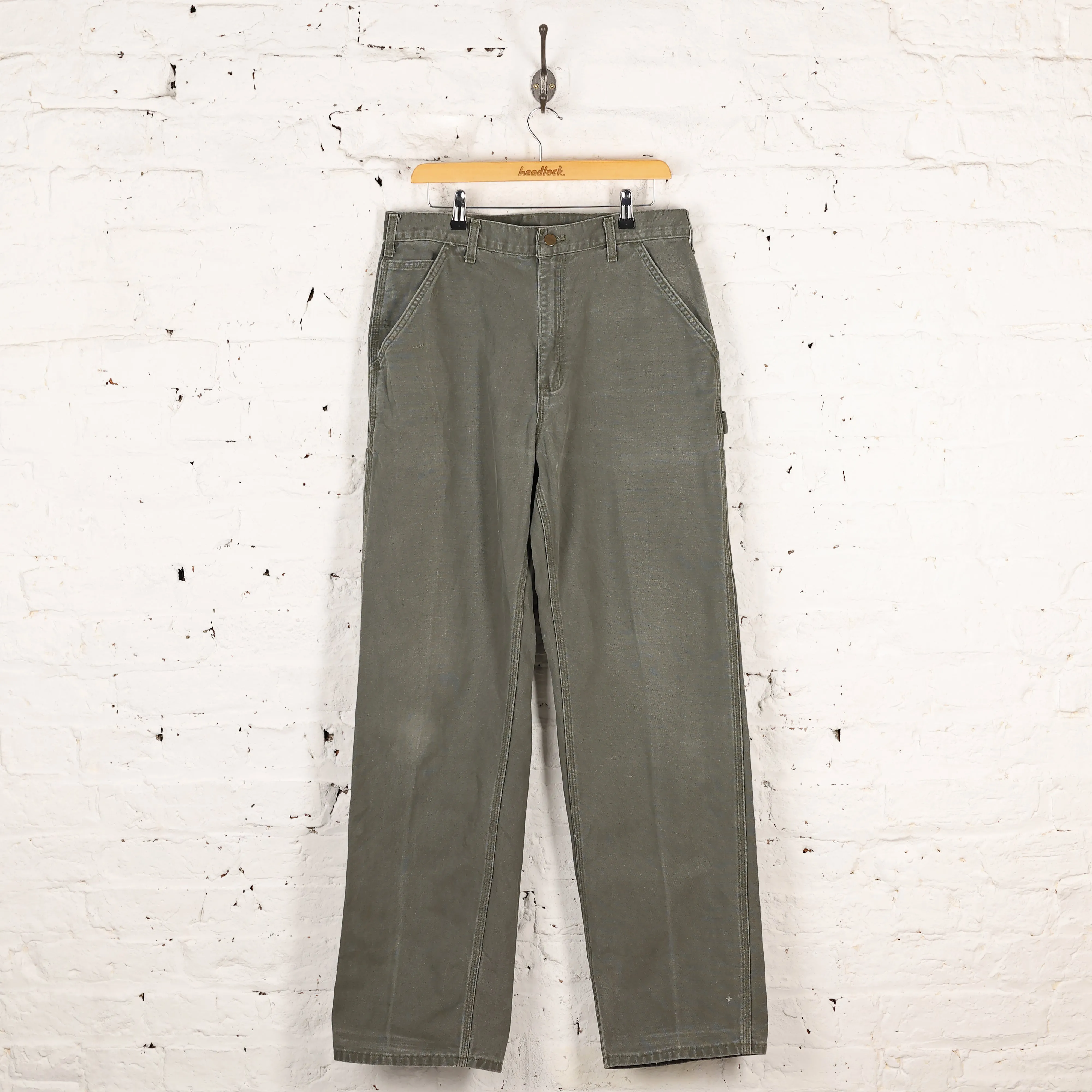 Carhartt Dungaree Fit Work Pants Trousers - Green - M