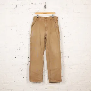 Carhartt Lined Work Pants - Brown - L