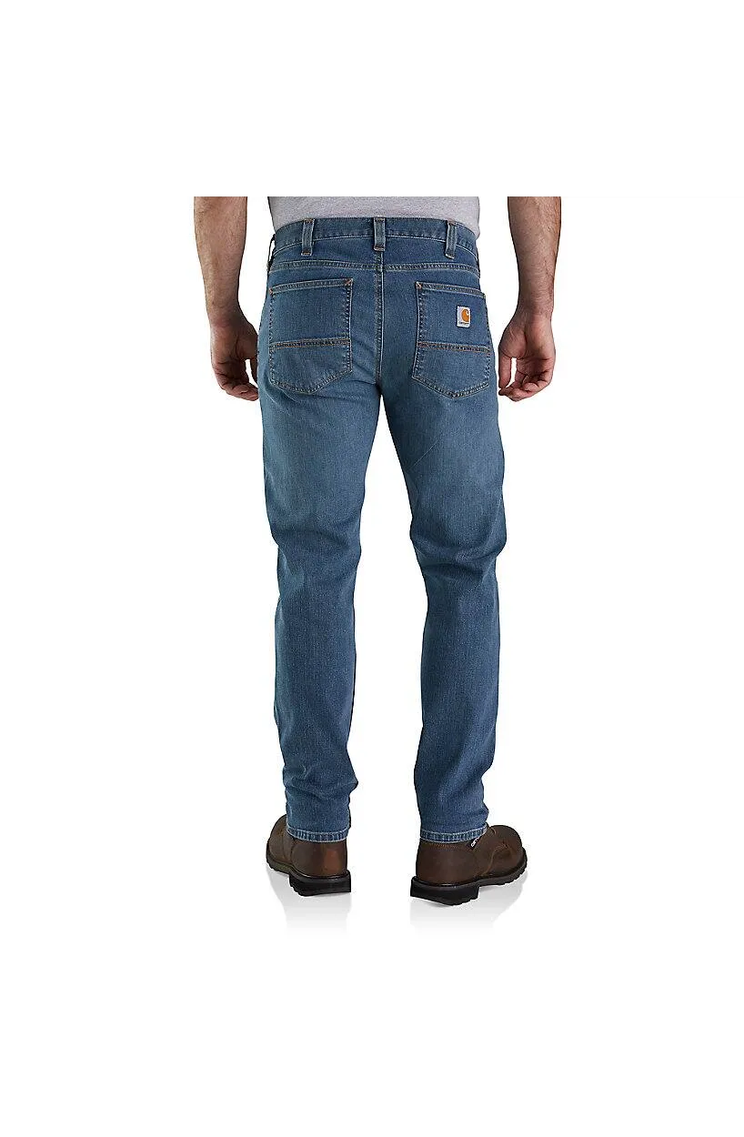 Carhartt Men's Rugged Flew Low-Rise Relaxed Fit 5-Pocket Tapered Jeans - Arcadia