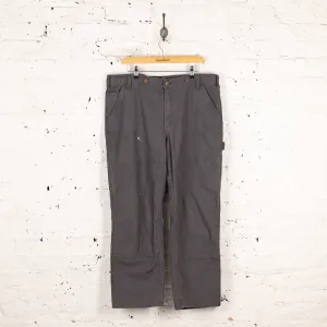 Carhartt Relaxed Fit Double Knee Work Pants - Grey - XL