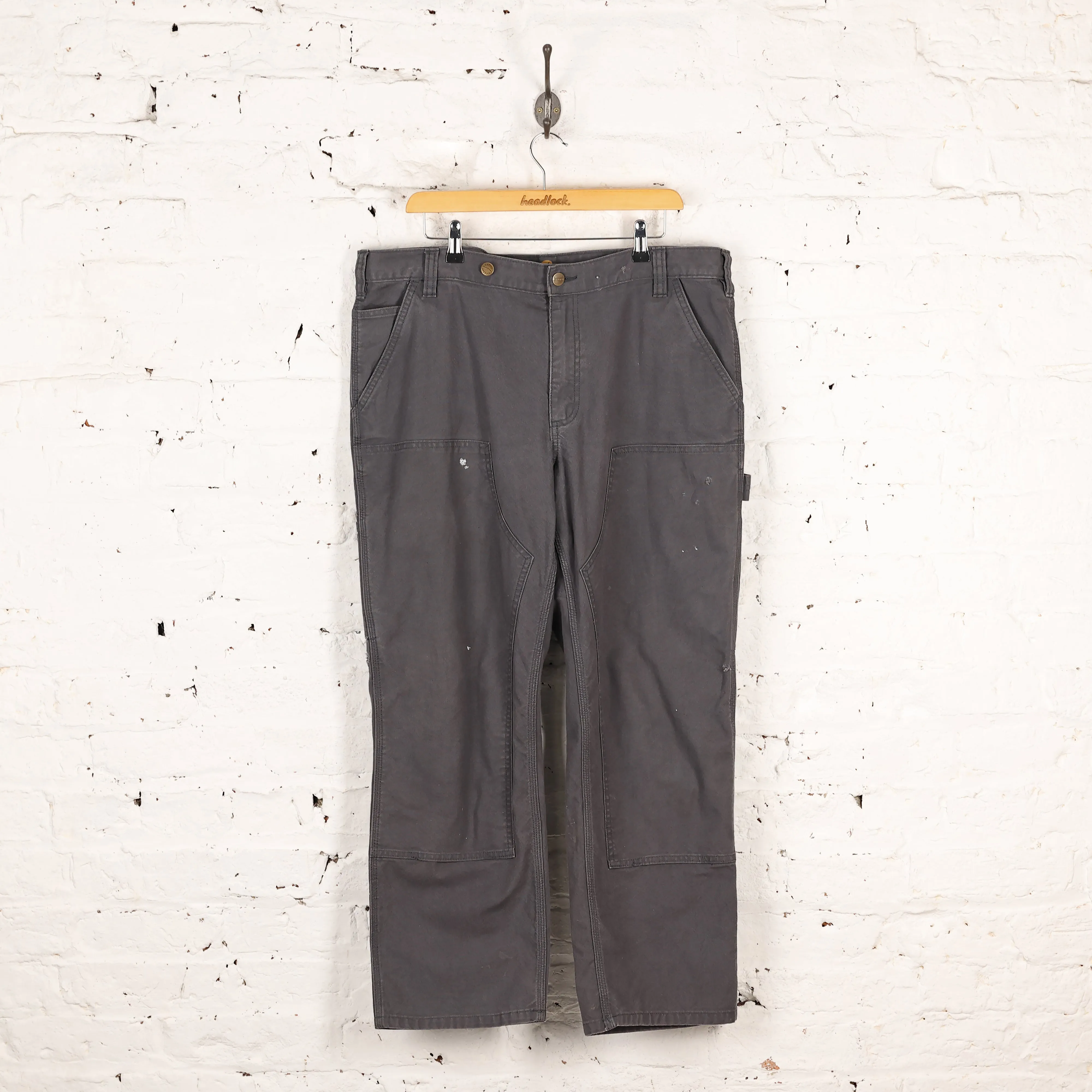 Carhartt Relaxed Fit Double Knee Work Pants - Grey - XL