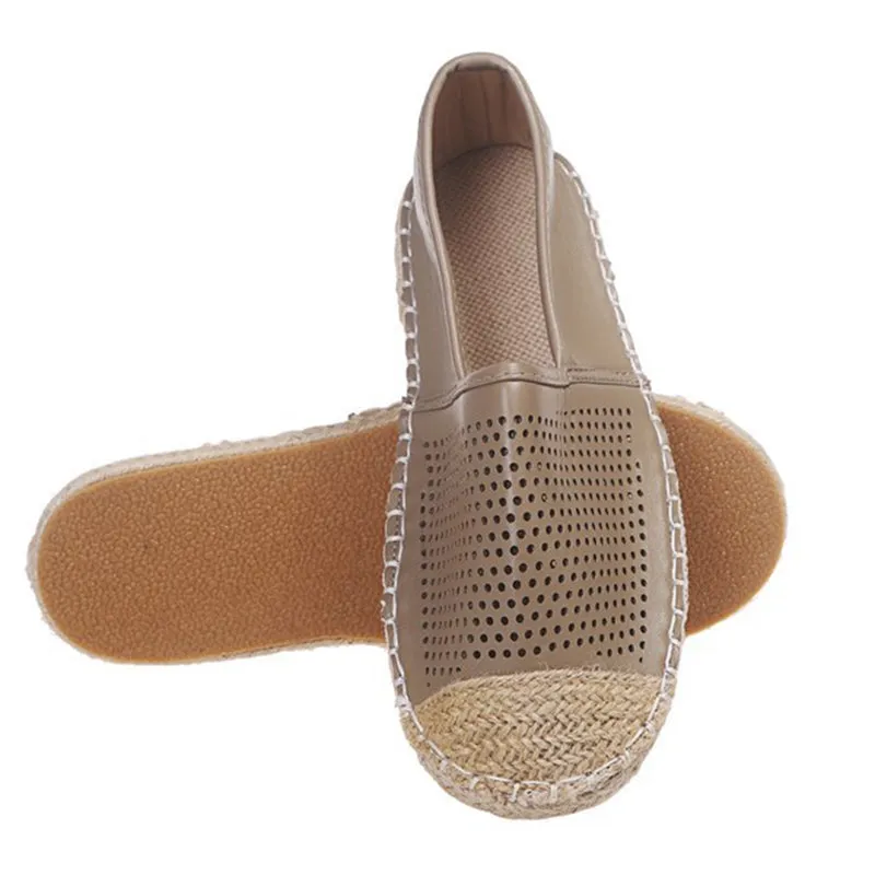 Casual Fashion Wild Straw Lazy Flat Fisherman Shoes Female