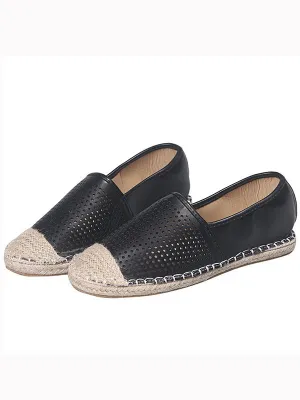 Casual Fashion Wild Straw Lazy Flat Fisherman Shoes Female