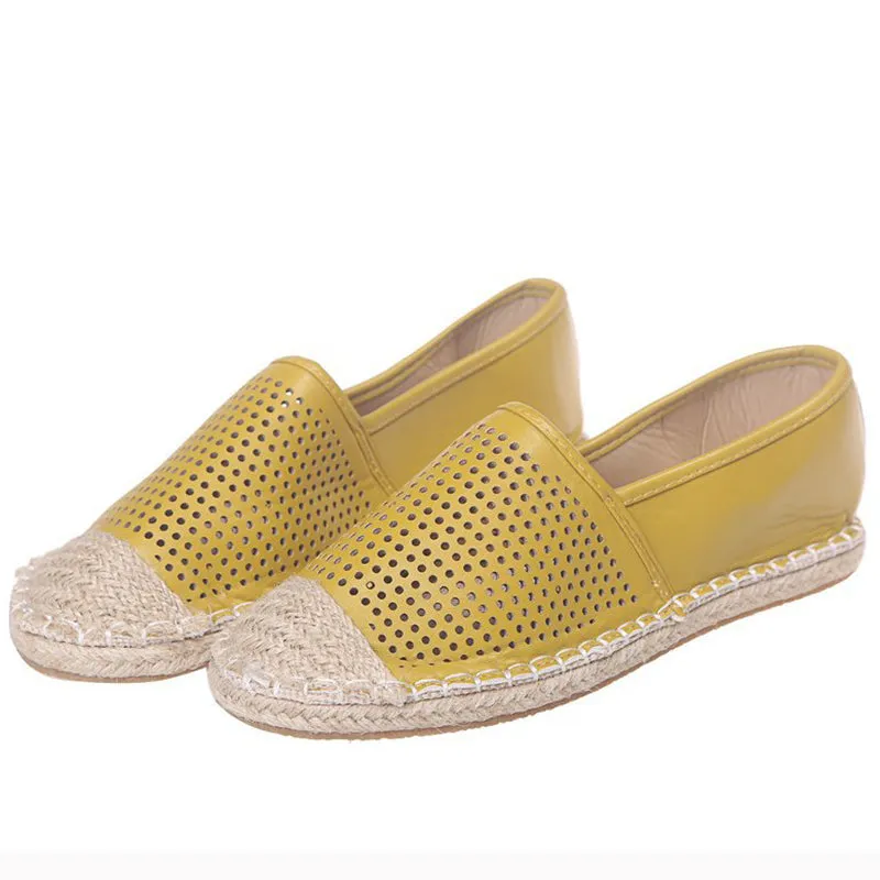 Casual Fashion Wild Straw Lazy Flat Fisherman Shoes Female