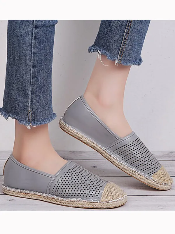 Casual Fashion Wild Straw Lazy Flat Fisherman Shoes Female