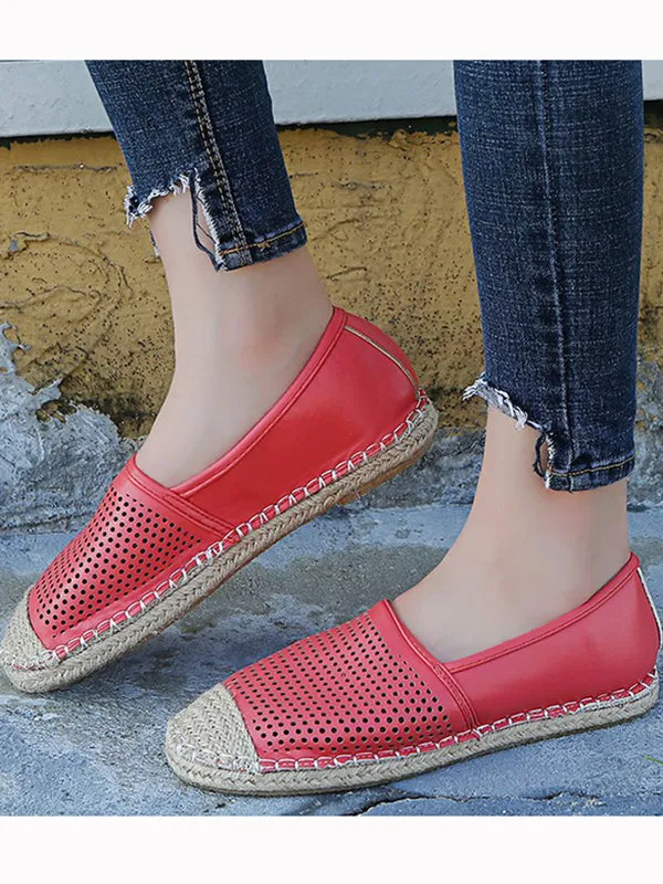 Casual Fashion Wild Straw Lazy Flat Fisherman Shoes Female