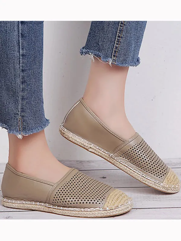 Casual Fashion Wild Straw Lazy Flat Fisherman Shoes Female