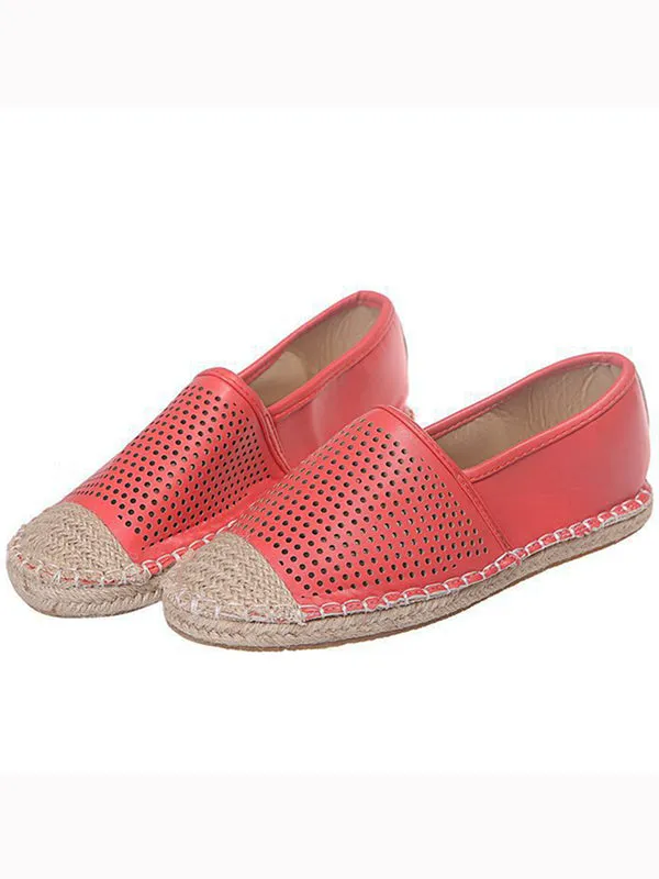 Casual Fashion Wild Straw Lazy Flat Fisherman Shoes Female