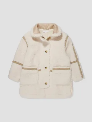 Chloe - Sherpa Coat - Ivory