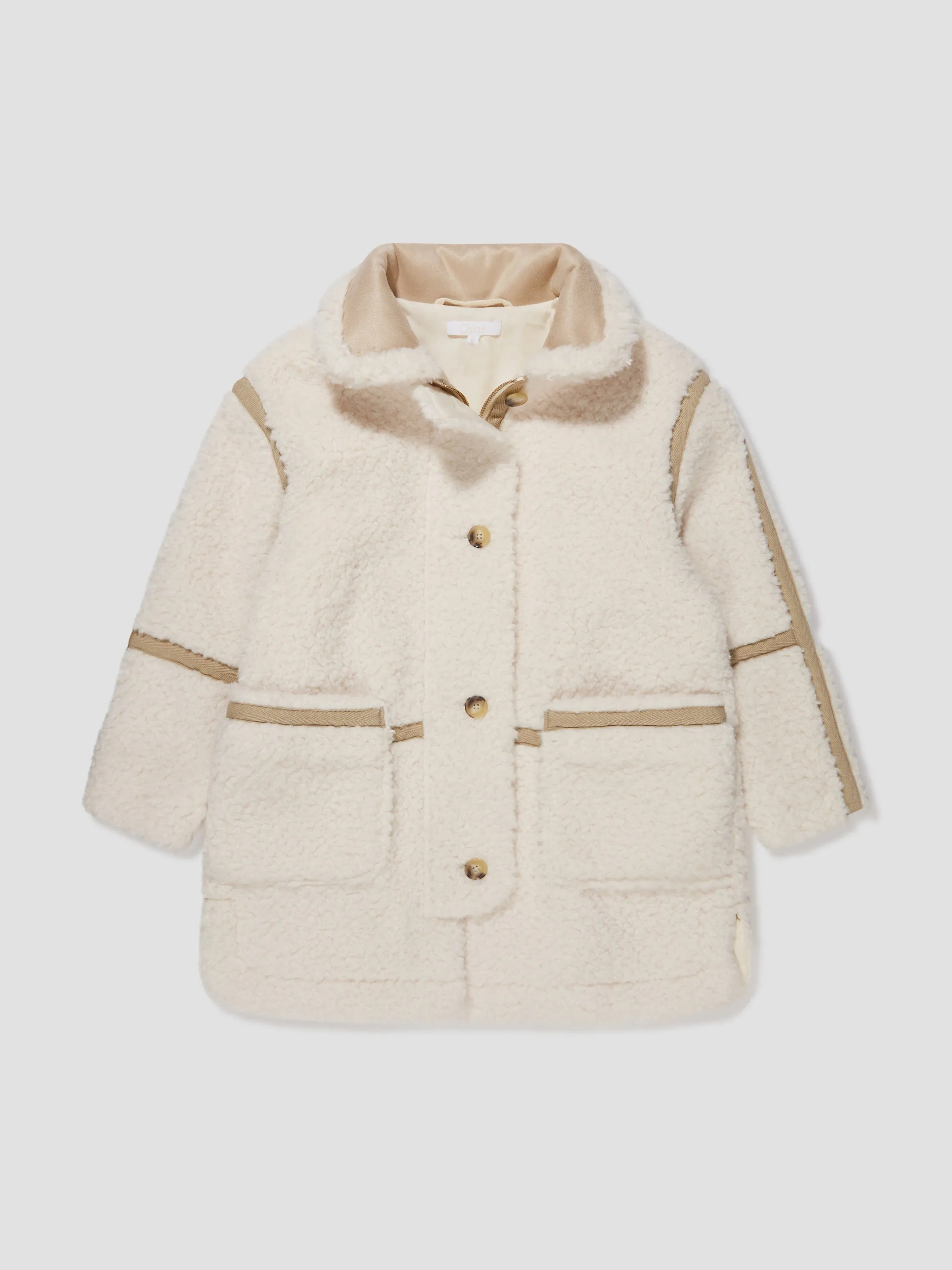 Chloe - Sherpa Coat - Ivory
