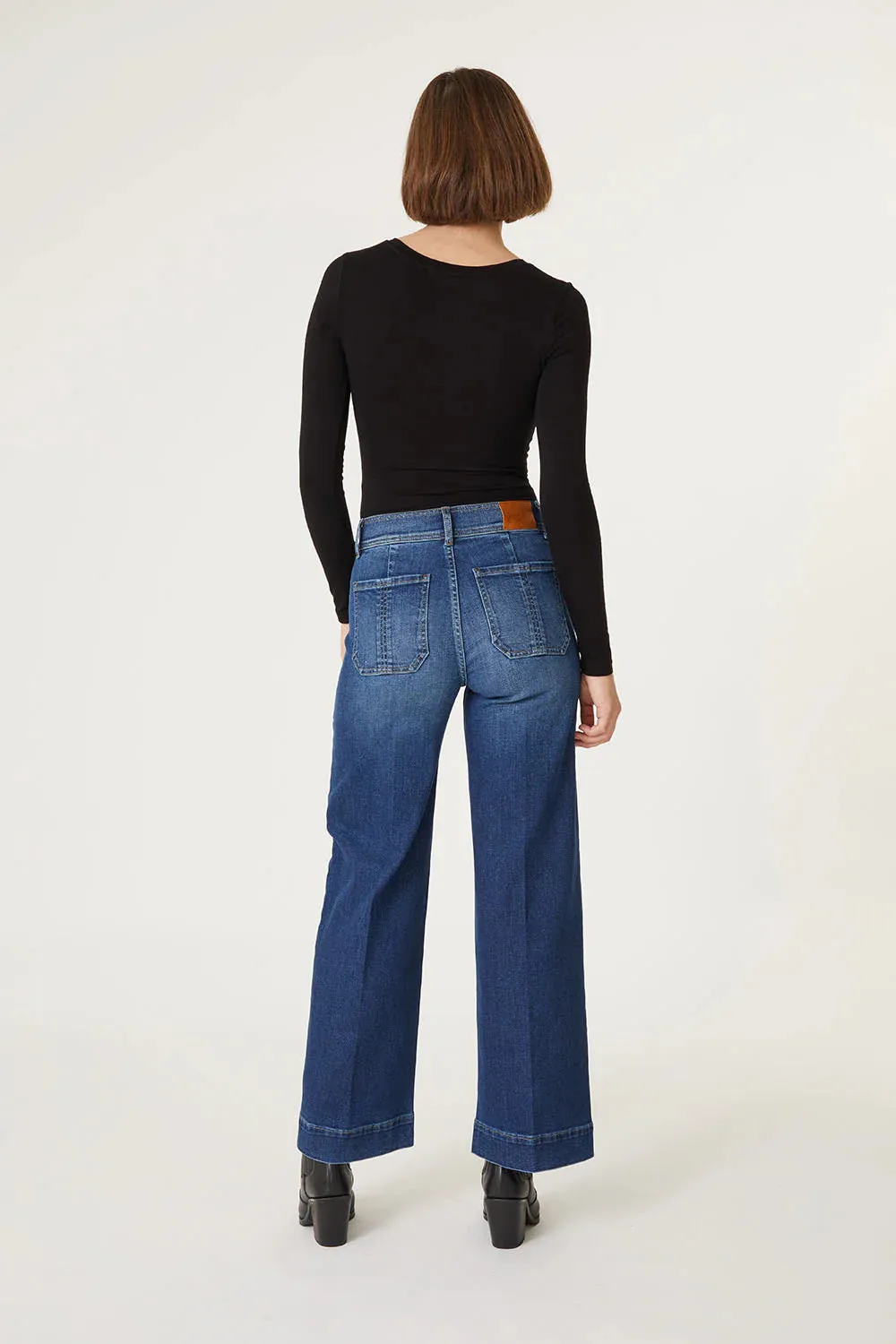 Claudia Flare Jean in Brit Blue