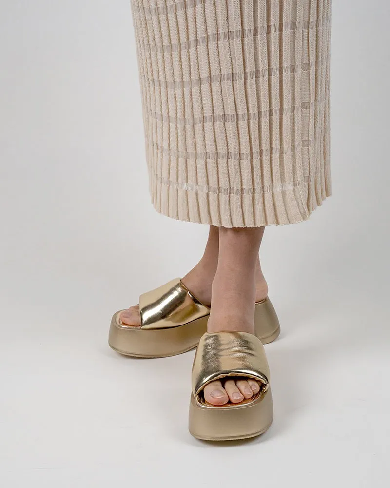(Clean Up - US 5.5) Wrapped Midsole Comfortable Lightweight Platform Sandals