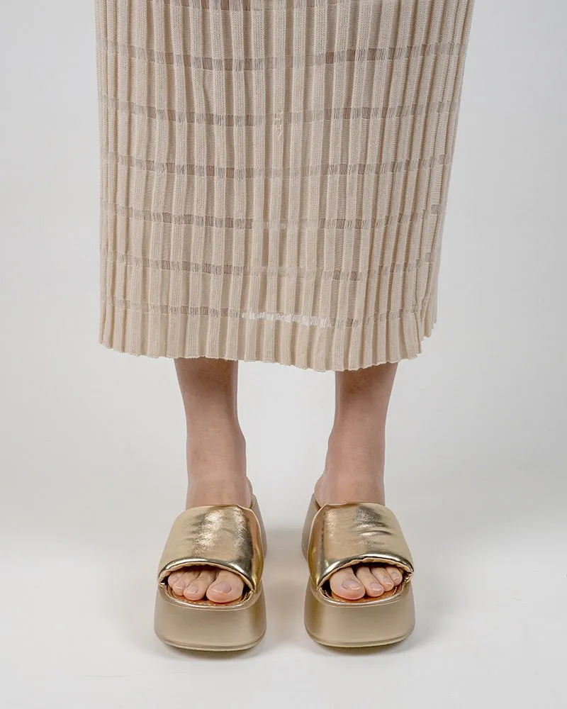 (Clean Up - US 5.5) Wrapped Midsole Comfortable Lightweight Platform Sandals