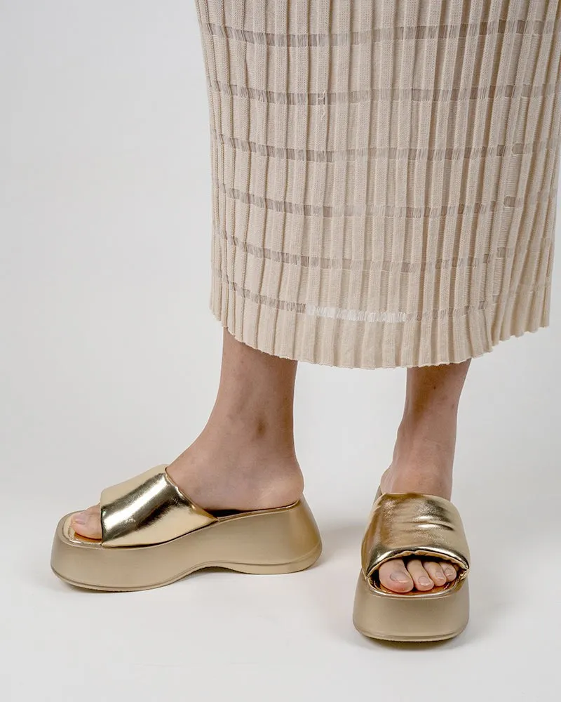 (Clean Up - US 5.5) Wrapped Midsole Comfortable Lightweight Platform Sandals