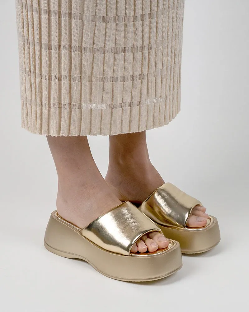 (Clean Up - US 5.5) Wrapped Midsole Comfortable Lightweight Platform Sandals