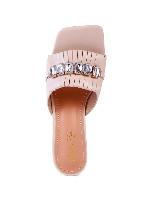 CLEAR JEWEL SANDALS