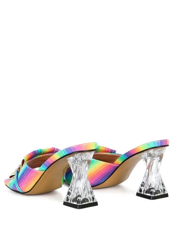 CLEAR JEWEL SANDALS
