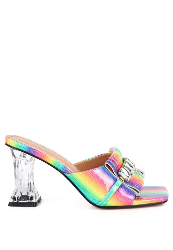 CLEAR JEWEL SANDALS