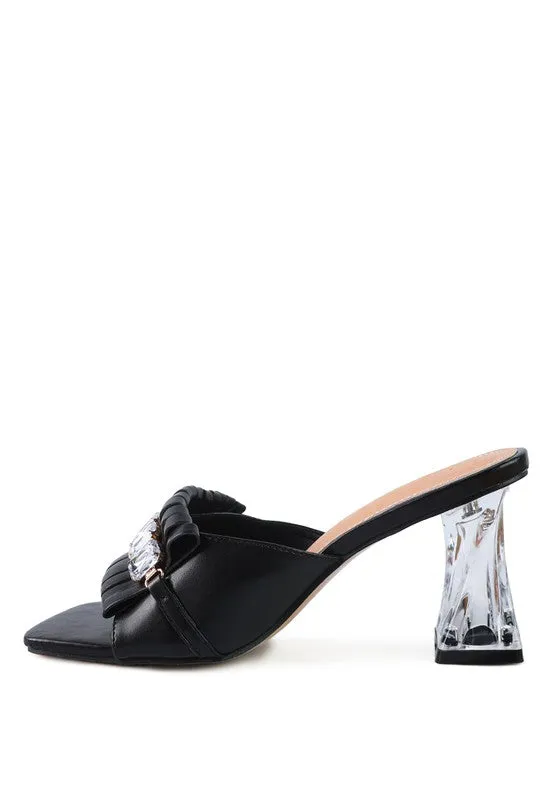 CLEAR JEWEL SANDALS