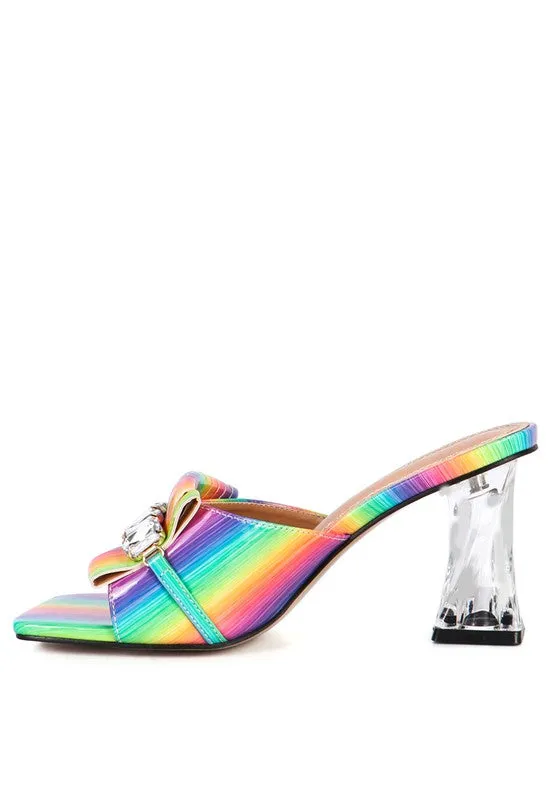CLEAR JEWEL SANDALS