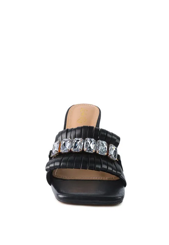 CLEAR JEWEL SANDALS