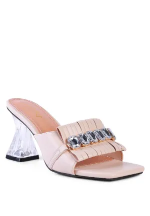 CLEAR JEWEL SANDALS