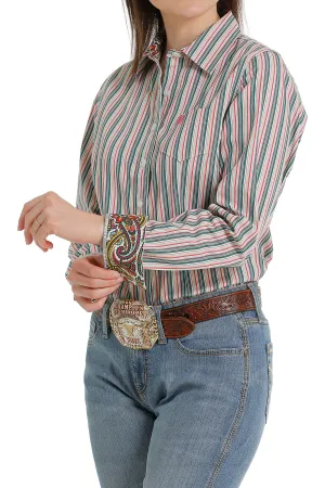 CLMSW9164199 Ladies L/S  Multi Striped