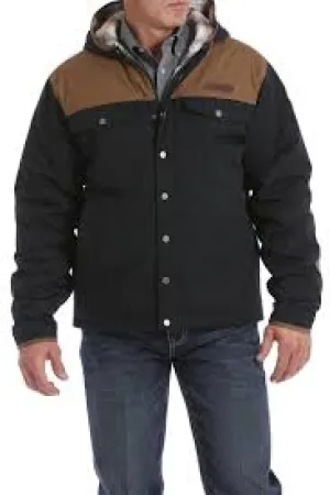 CLMWJ1512001-XL-Brn Blk Coat Barn Color Blocked