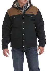 CLMWJ1512001-XL-Brn Blk Coat Barn Color Blocked