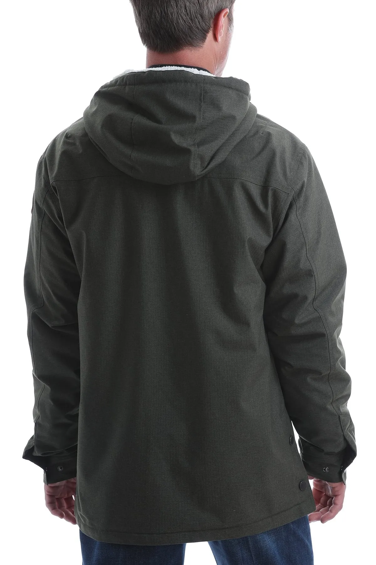 CLMWJ1527001-S-Olive Cinch Mens Jacket Barn Coat