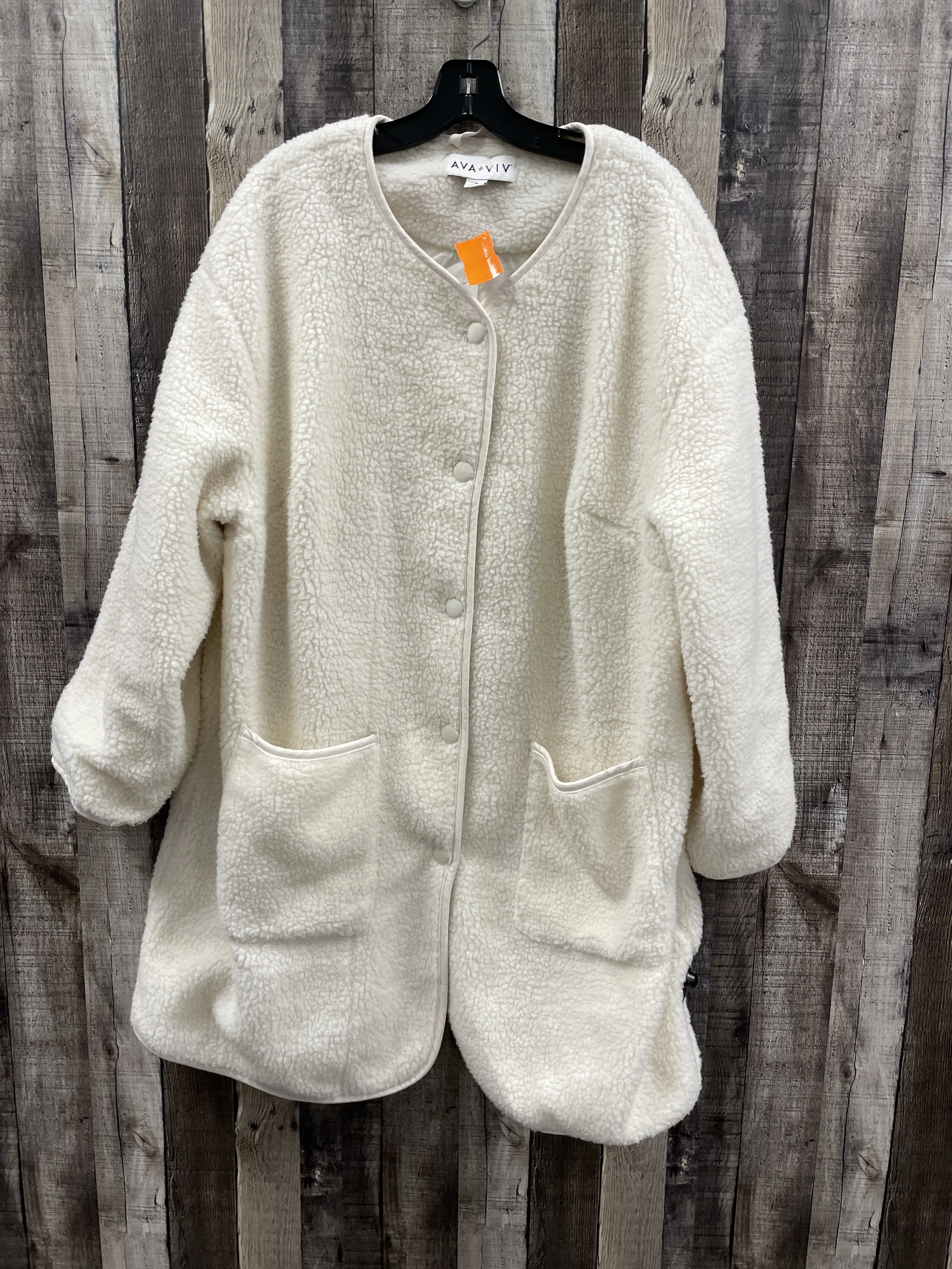 Coat Faux Fur & Sherpa By Ava & Viv  Size: 1x