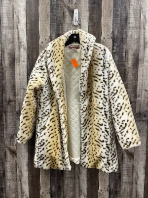 Coat Faux Fur & Sherpa By Cme In Animal Print, Size: L