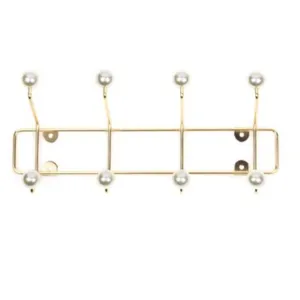 Coat rack "Saturn" - gold & pearl