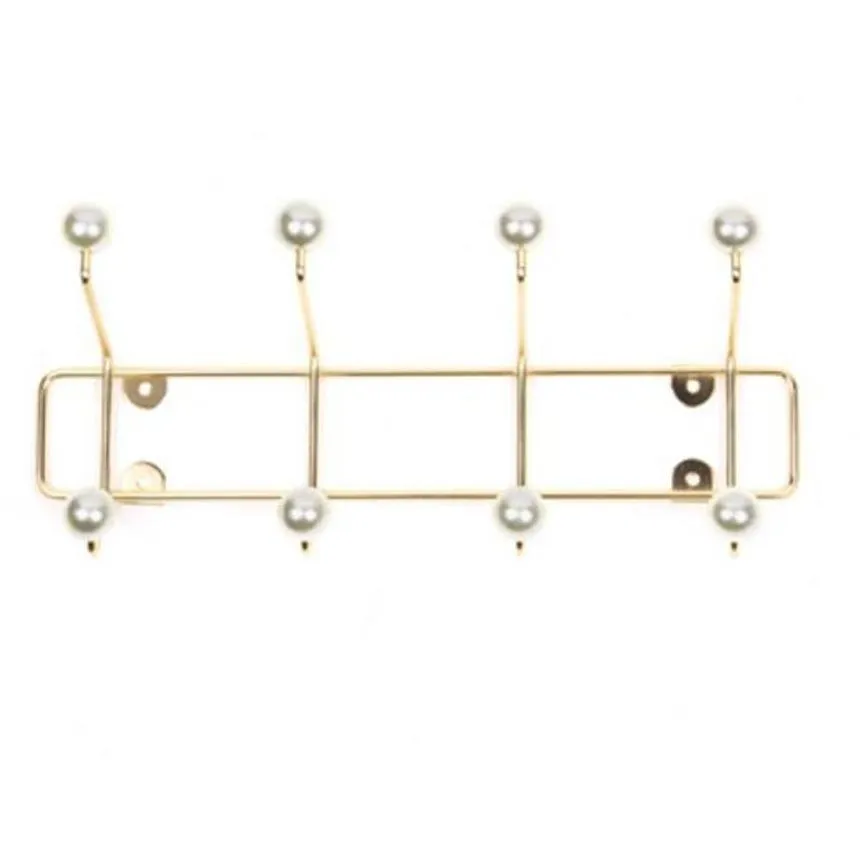 Coat rack "Saturn" - gold & pearl