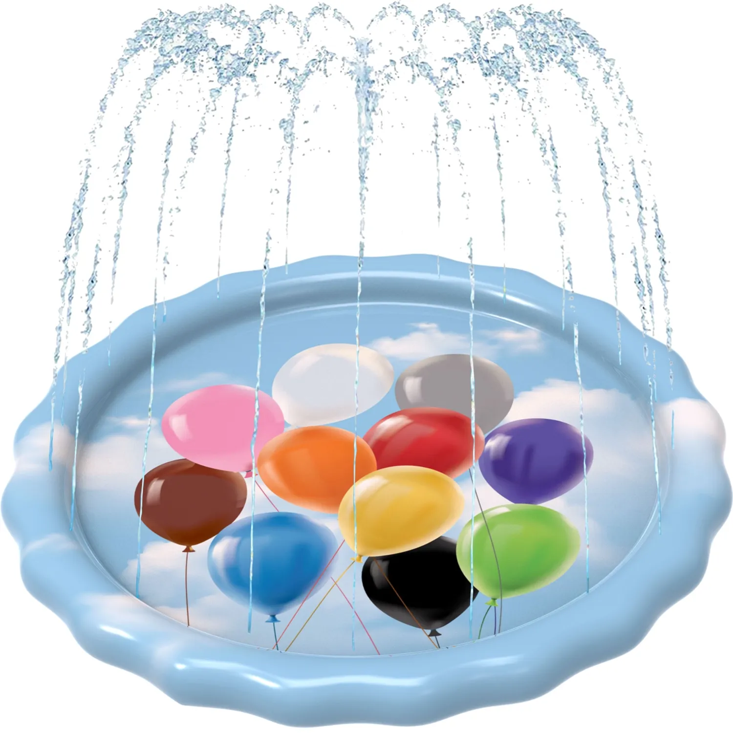 Color Balloons Splash Pad, Baby Pool, & Sprinkler
