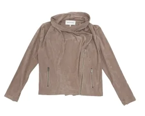 Cupcakes & Cashmere faux suede moto jacket - M