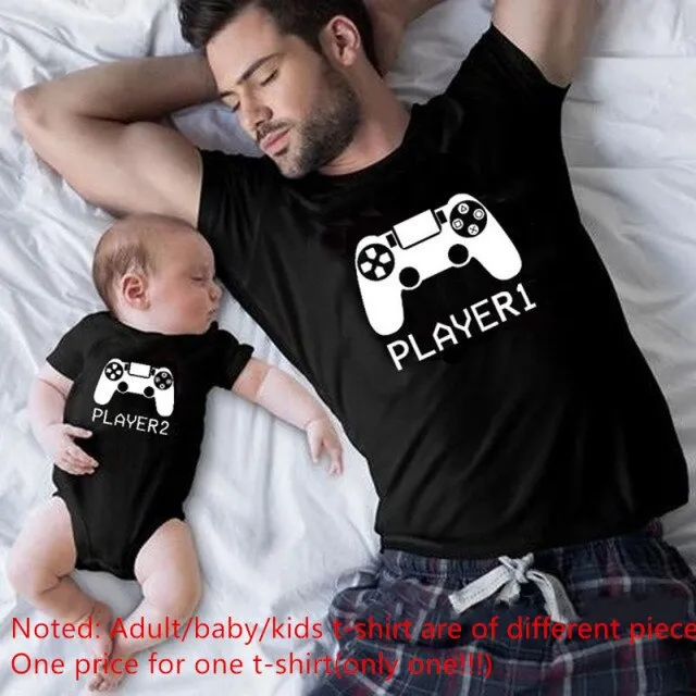 Cute Family Look Matching Clothes T shirt Father Daughter Son