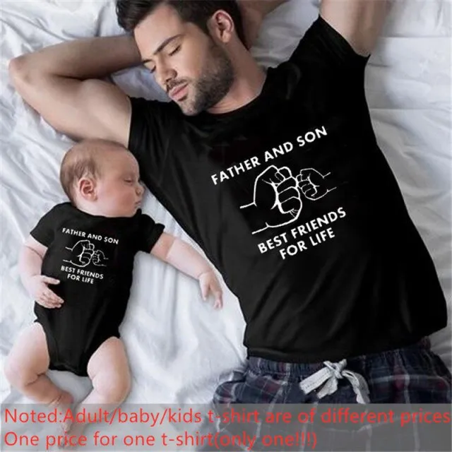 Cute Family Look Matching Clothes T shirt Father Daughter Son