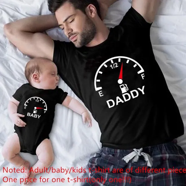 Cute Family Look Matching Clothes T shirt Father Daughter Son