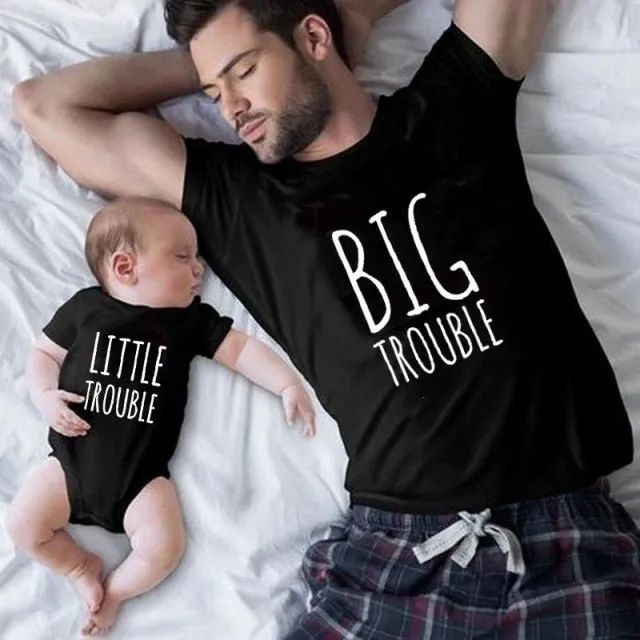 Cute Family Look Matching Clothes T shirt Father Daughter Son