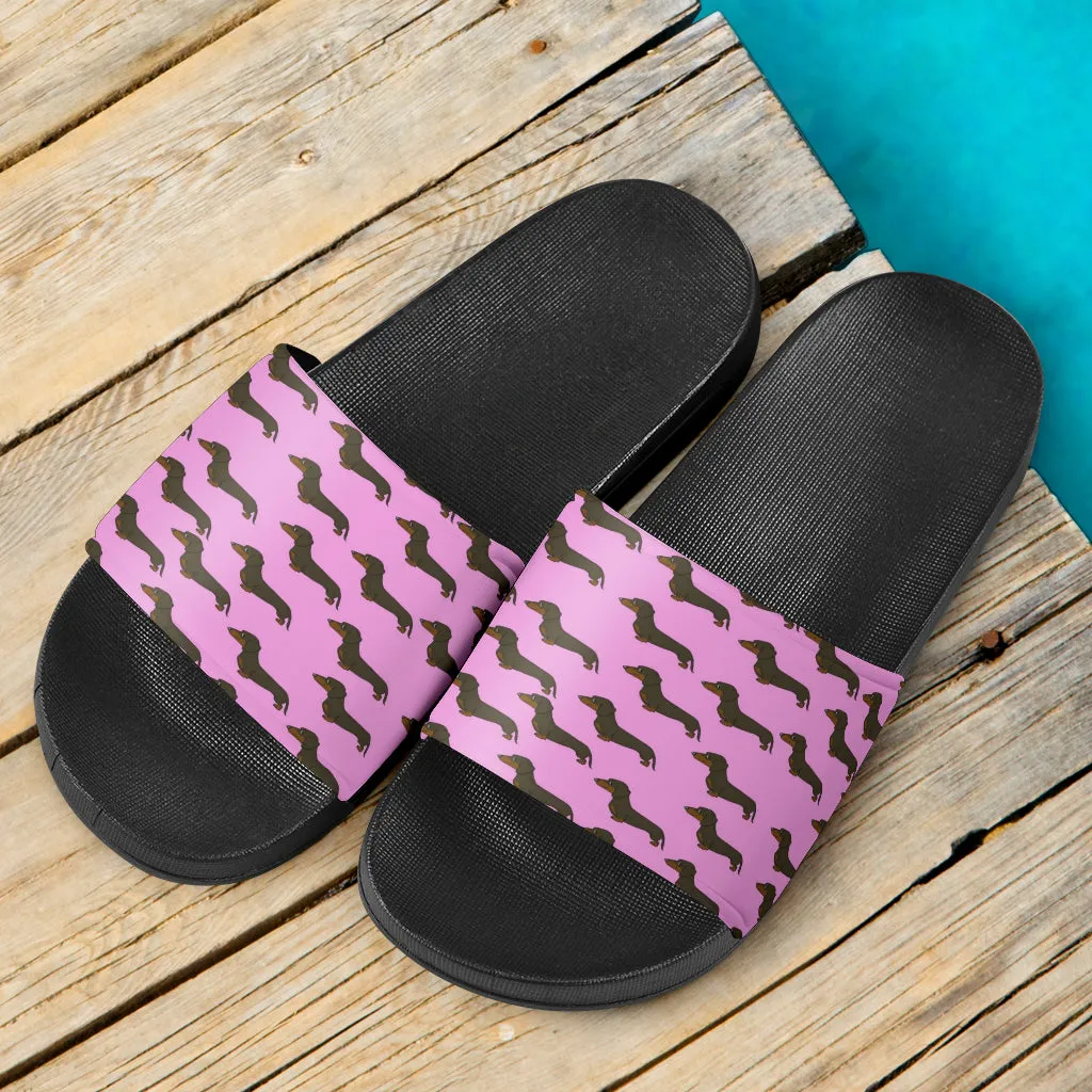 Dachshund Slides - Pink