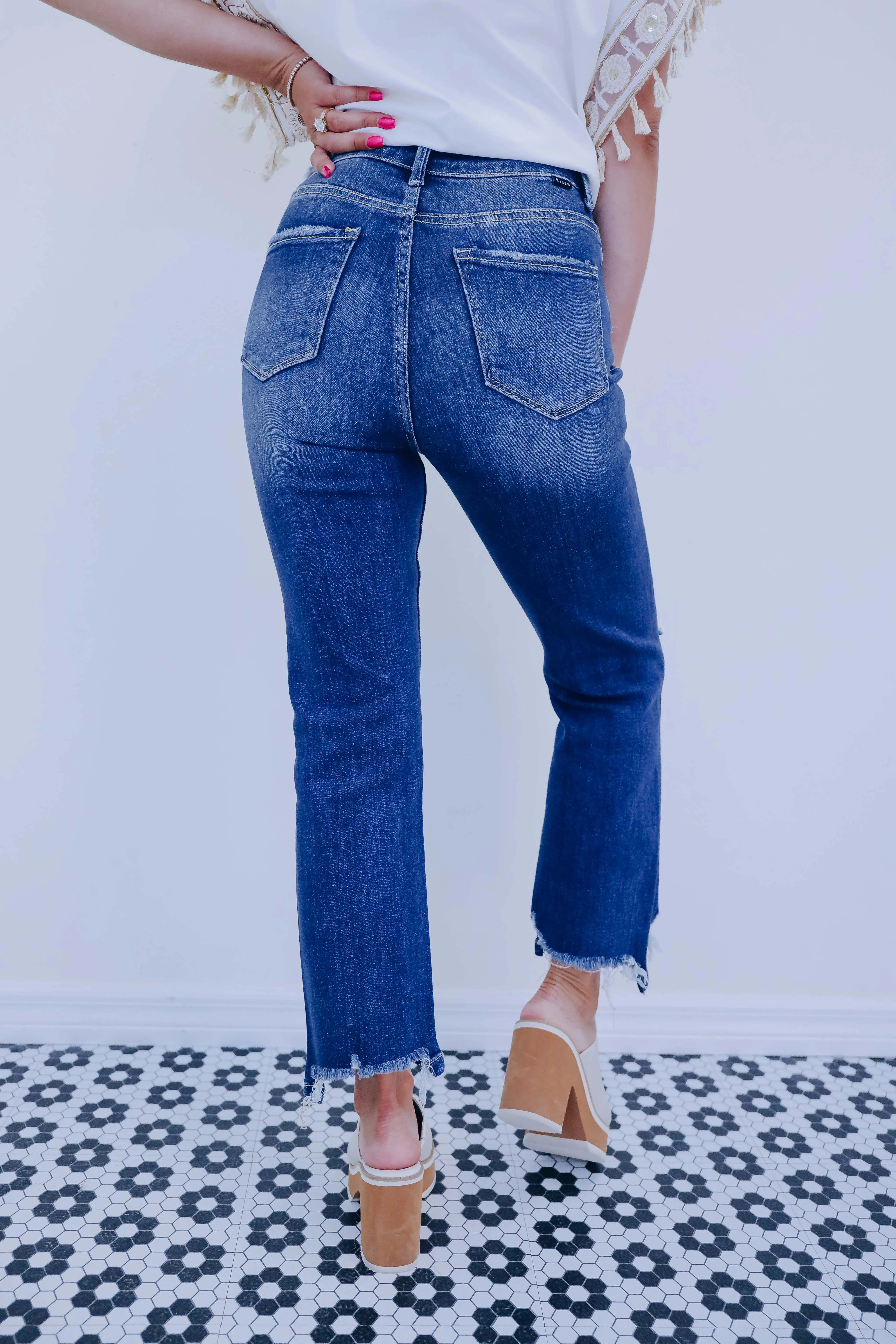 DeSoto Distressed Step Hem Jeans